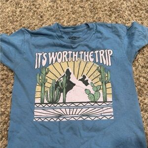 Buckle Blue Short Sleeve Tee Retro Graphic